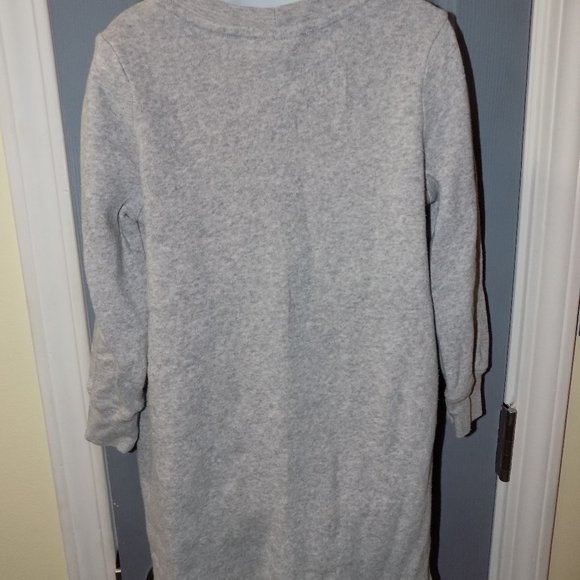Hanna Andersson Gray LS Dress W/Heart Pockets - Picture 3 of 3
